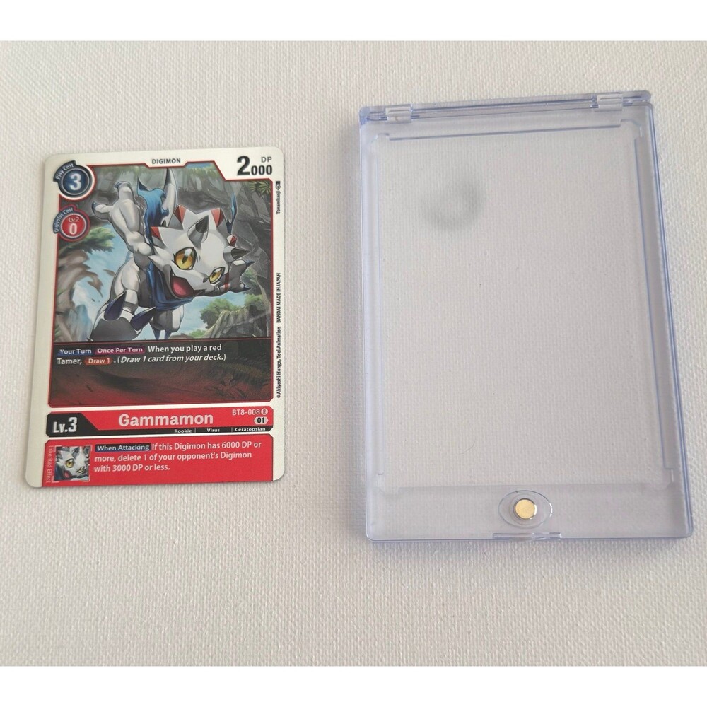 Digimon Card Gammamon BT8-008 Rare Alternate Art - Made in Japan w/ Case